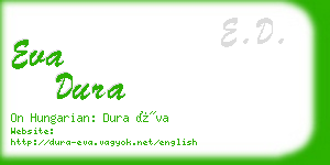 eva dura business card